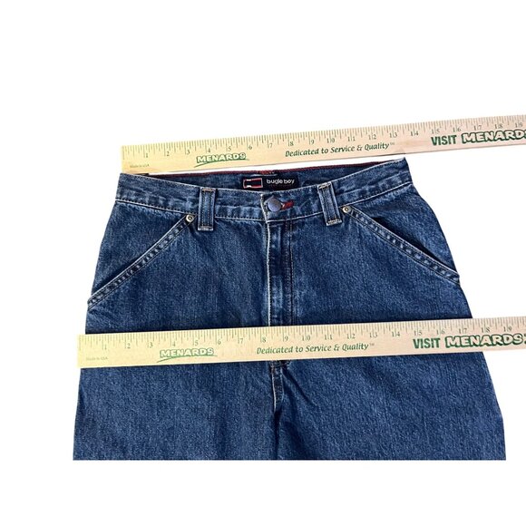 Vintage Bugle Boy Jeans Boys 14 Husky Carpenter Blue Denim 100% Cotton Y2K - Picture 9 of 15